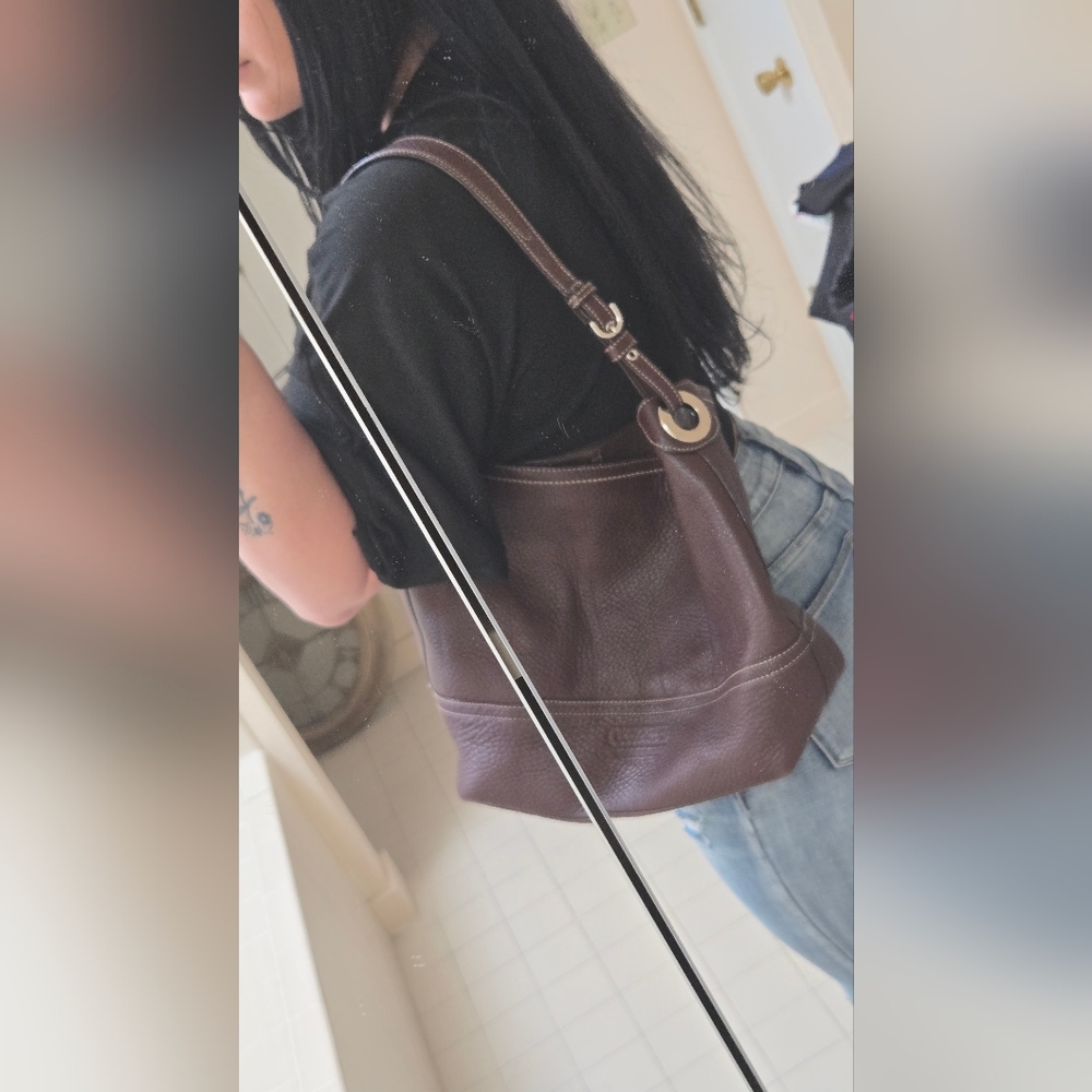 Coach Soho Hobo shoulder bag in brown maple pebbled leather silver hardware - Picture 5 of 7